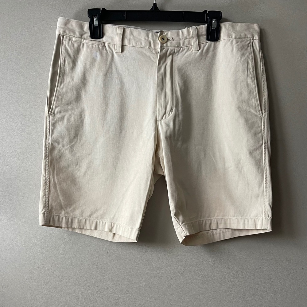 Banana‎ Republic Aiden Short Cream Off White Chino Slim Cotton classic chambray